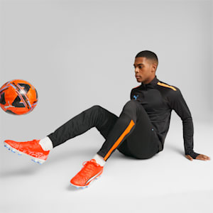 teamLIGA Quarter-Zip Men's Football Top, PUMA Black-Ultra Orange