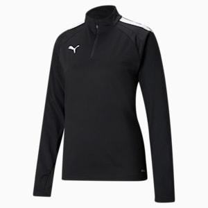 teamLIGA Quarter-Zip Women's Football Top, Puma Black-Puma White, extralarge-GBR