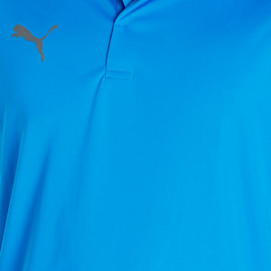 teamLIGA Sideline Men's Football Polo Shirt, Electric Blue Lemonade-Puma White, extralarge-IND