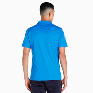 teamLIGA Sideline Men's Football Polo Shirt, Electric Blue Lemonade-Puma White, extralarge-IND