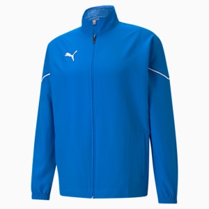 teamRISE Sideline Men's Football Jacket, Electric Blue Lemonade-Puma Black, extralarge-IND