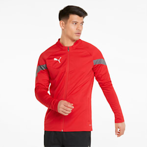 teamFINAL Training Men's Football Jacket, Puma Red-Smoked Pearl-Puma Silver