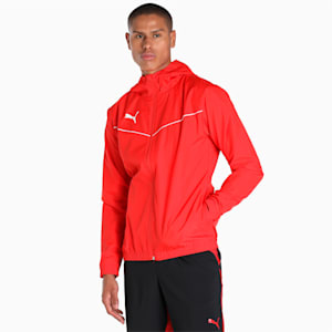 teamRISE All-Weather Men's Football Jacket, Puma Red-Puma White, extralarge-IND