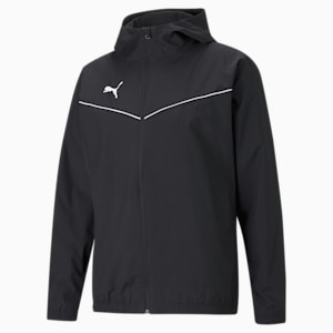 teamRISE All-Weather Men's Football Jacket, Puma Black-Puma White, extralarge-IND