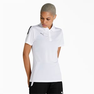 teamLIGA Sideline Women's Regular Fit Polo, Puma White-Puma Black, extralarge-IND