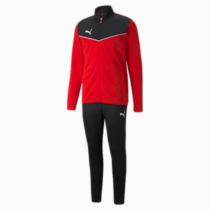 individualRISE Men's Slim Fit Football Tracksuit, Puma Red-Puma Black, extralarge-IND