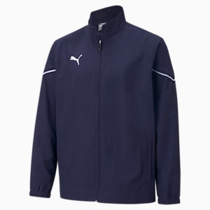 キッズ サッカー TEAMRISE サイドライン ジャケット 120-160cm, Peacoat-Puma White, extralarge-JPN