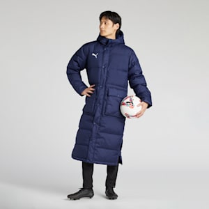 メンズ サッカー TEAMLIGA ロングダウンコート, Peacoat, extralarge-JPN