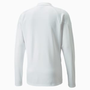 individualFINAL Training Quarter-Zip Men's Soccer Jacket, Puma White-Ocean Dive-Deep Orchid