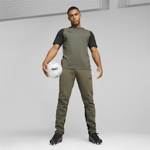 teamCUP Casuals Men's Slim Fit Football Pants, Green Moss, extralarge-IND