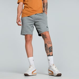 teamCUP Casuals Men's Football Shorts, Medium Gray Heather, extralarge-IND