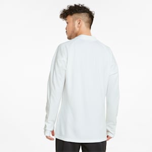 メンズ サッカー INDIVIDUAL FINAL 1/4 ジップ トレーニング トップス, Puma White-Ocean Dive-Deep Orchid