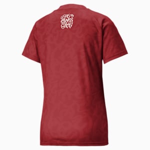 Jersey de fútbol con capucha SHE MOVES THE GAME para mujer, Intense Red