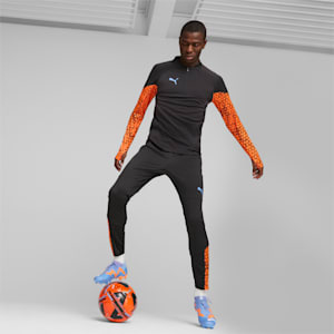 Camiseta de fútbol individualCUP con cierre medio para hombre, PUMA Black-Ultra Orange