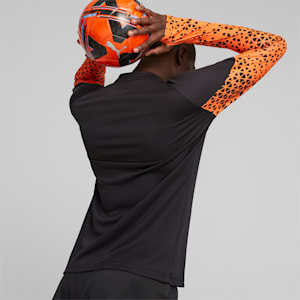 individualCUP Quarter-Zip Football Top Men, PUMA Black-Ultra Orange