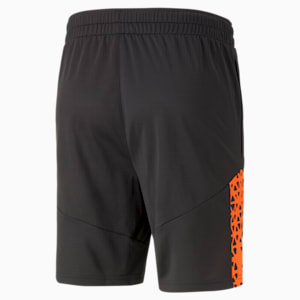 individualCUP Men's Regular Fit Training Shorts, PUMA Black-Ultra Orange, extralarge-IND