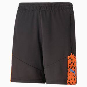 individualCUP Football Training Shorts Youth, PUMA Black-Ultra Orange, extralarge-GBR