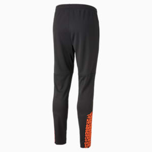 individualCUP Men's Football Training Slim Fit Pants, PUMA Black-Ultra Orange, extralarge-IND