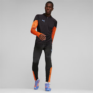 IndividualCUP Men's Football Training Slim Fit Pants, PUMA Black-Ultra Orange, extralarge-IND