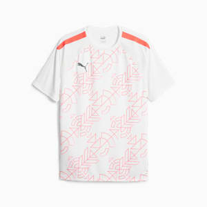 Chandail de soccer teamLIGA Graphic Homme, PUMA White-Fire Orchid, extralarge