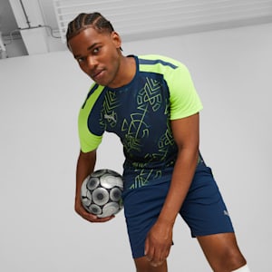 Jersey de futbol para hombre teamLIGA Graphic, Persian Blue-Pro Green, extralarge