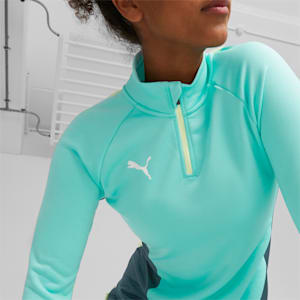 individualBLAZE Quarter-Zip Women's Soccer Top, Electric Peppermint-Dark Night