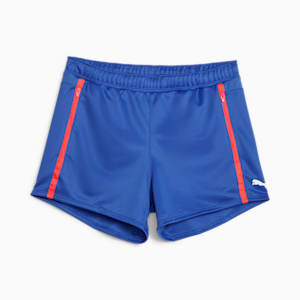 Shorts de fútbol individualBLAZE para mujer, Royal Sapphire-Fire Orchid, extralarge