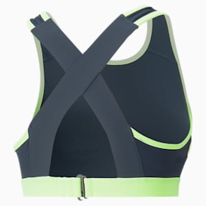 individualBLAZE High Neck Football Bra Women, Dark Night-Fast Yellow