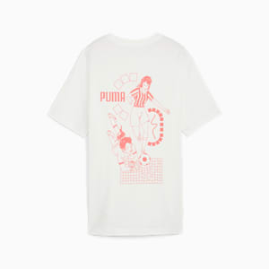 PUMA Queen Women's Football Tee, Electric Blush-Warm White-PUMA Black, extralarge-GBR