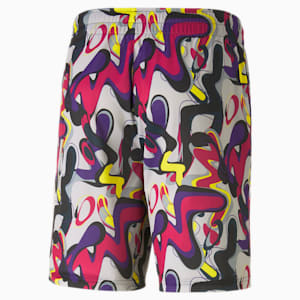 Neymar Jr Creativity Men's Soccer Shorts, Harbor Mist-Fluo Yellow