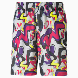 Neymar Jr Creativity Men's Soccer Shorts, Harbor Mist-Fluo Yellow