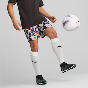 Neymar Jr Creativity Men's Soccer Shorts, Harbor Mist-Fluo Yellow
