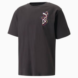 メンズ サッカー NJR ネイマール クリエイティビティ 半袖 Tシャツ, PUMA Black-Fluo Yellow, extralarge-JPN