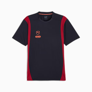 Playera de fútbol para hombre KING Pro, New Navy-Dark Crimson, extralarge