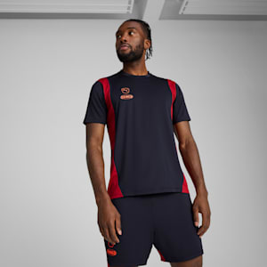 Playera de fútbol para hombre KING Pro, New Navy-Dark Crimson, extralarge