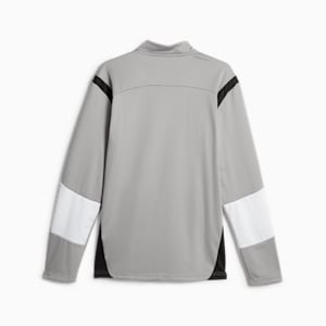 KING Pro Men's Football Quarter-zip Top, Concrete Gray-PUMA White, extralarge-GBR