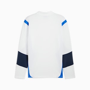 Camiseta con cierre de un cuarto de fútbol KING Pro para hombre, PUMA White-Bluemazing, extralarge