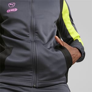 KING Pro Men's Jacket, Strong Gray-Electric Lime, extralarge
