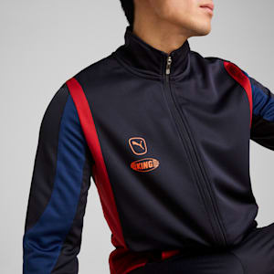 Chamarra de fútbol para hombre KING Pro, New Navy-Dark Crimson, extralarge