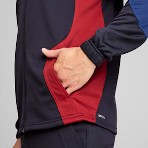 メンズ サッカー キング プロ ジャケット, New Navy-Dark Crimson, extralarge-JPN