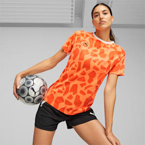 T-shirt à imprimés teamLIGA Femme, Ultra Orange, extralarge