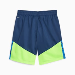 individualCUP Men's Soccer Shorts, Persian Blue-Pro Green, extralarge