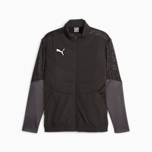 Individual Winterized Men's Football Jacket, PUMA Black-Dark Coal, extralarge-GBR