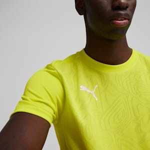 teamFINAL Men's Soccer Training Jersey, Electric Lime-PUMA Silver, extralarge