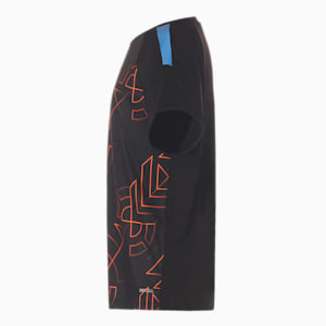 キッズ サッカー TEAMLIGA グラフィック 半袖 シャツ 120-160cm, PUMA Black-Ultra Orange