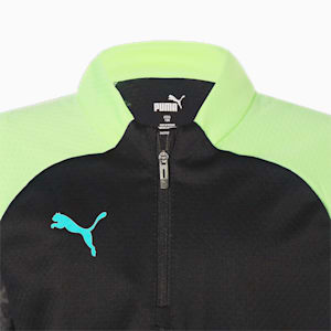 キッズ サッカー INDIVIDUALCUP トレーニング 1/4 ジップ スウェット 120-160cm, PUMA Black-Fast Yellow, extralarge-JPN