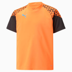 キッズ サッカー INDIVIDUALCUP トレーニング 半袖 シャツ 120-160cm, Ultra Orange-PUMA Black