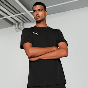 teamRISE Men's Logo Football Jersey, PUMA Black-PUMA White, extralarge-IND