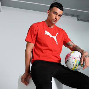 teamRISE Logo Cotton Men's Football Jersey, PUMA Red-PUMA White, extralarge-IND
