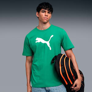 teamRISE Logo Cotton Men's Football Jersey, Sport Green-PUMA White, extralarge-IND
